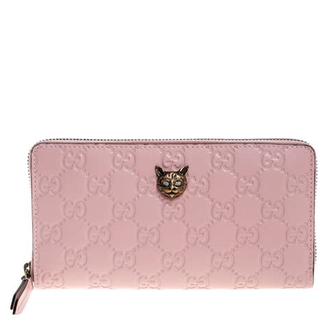 pink gucci wallet with cat